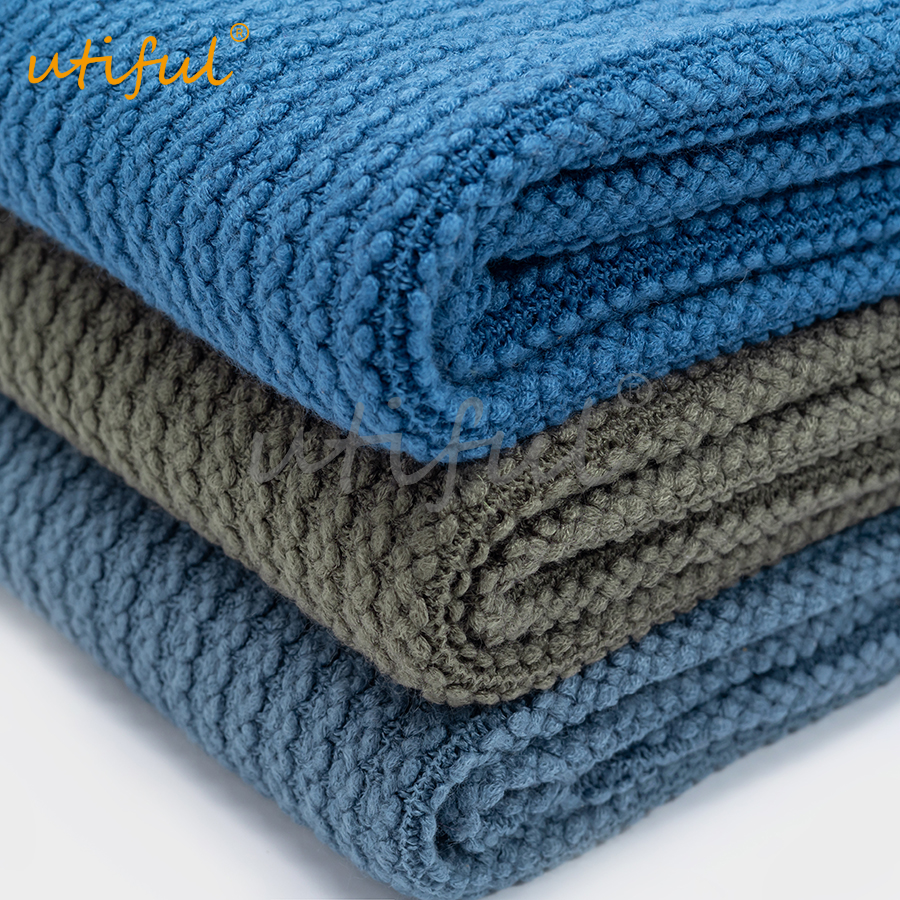 textured cable knit throw